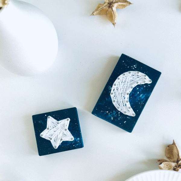 Magnesy String Art księżyc i gwiazda