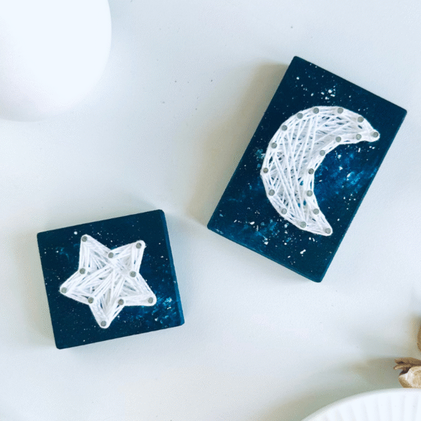 Magnesy String Art księżyc i gwiazda
