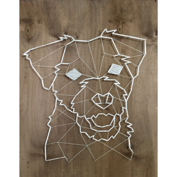 Obraz String Art - Russel terier